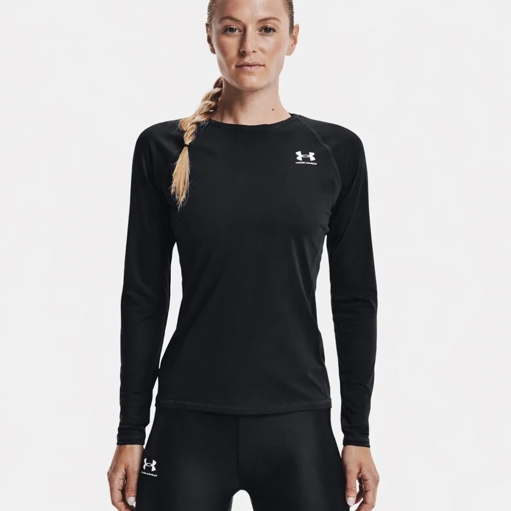 NWT Under Armour Iso-Chill Team Long Sleeve Compression Shirt Black Size S - Picture 1 of 9